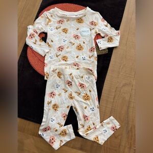 Halloween Pajamas 12m Cream and Orange- baby
